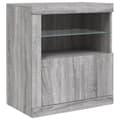 Pikkukuva 10 / 11: vidaXL Senkki LED-valoilla harmaa Sonoma 202x37x67 cm