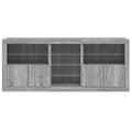 Pikkukuva 6 / 11: vidaXL Senkki LED-valoilla harmaa Sonoma 181,5x37x67 cm