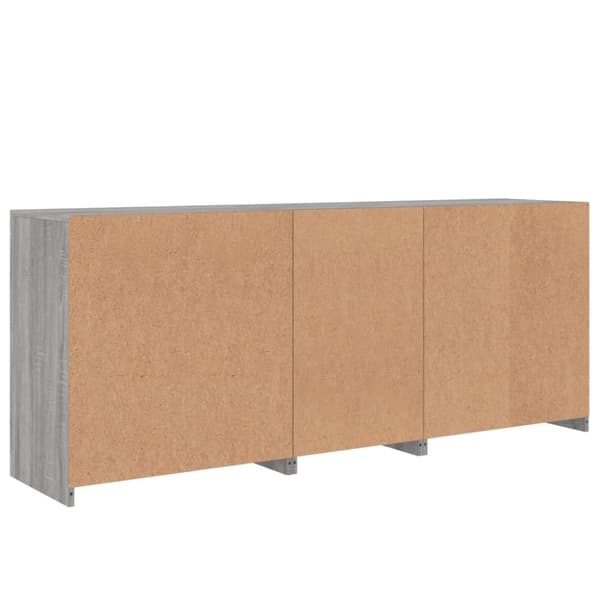 vidaXL Senkki LED-valoilla harmaa Sonoma 181,5x37x67 cm
