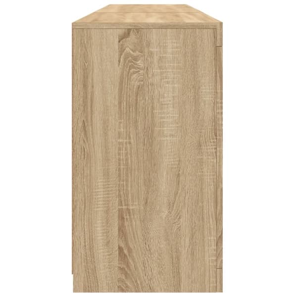 vidaXL Skänk med LED-belysning sonoma-ek 181,5x37x67 cm