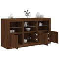 Miniatyrbilde 1 av 11: vidaXL Skjenk med LED-lys brun eik 123x37x67 cm