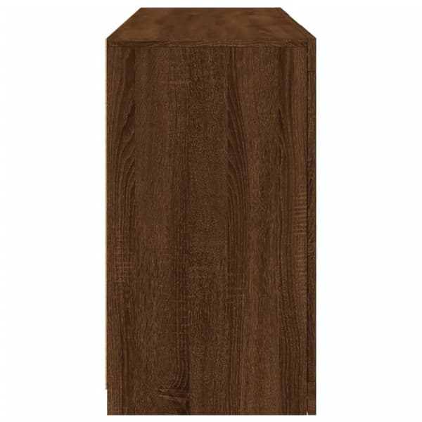 vidaXL Senkki LED-valoilla ruskea tammi 123x37x67 cm