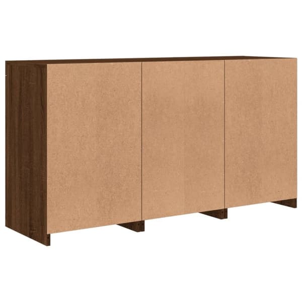 vidaXL Senkki LED-valoilla ruskea tammi 123x37x67 cm