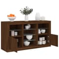 Miniatyrbilde 1 av 11: vidaXL Skjenk med LED-lys brun eik 123x37x67 cm