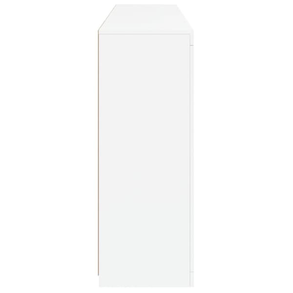 vidaXL Senkki LED-valoilla 3 kpl valkoinen tekninen puu