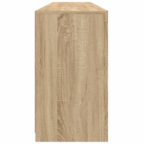 vidaXL Skänk med LED-belysning sonoma-ek 162x37x67 cm