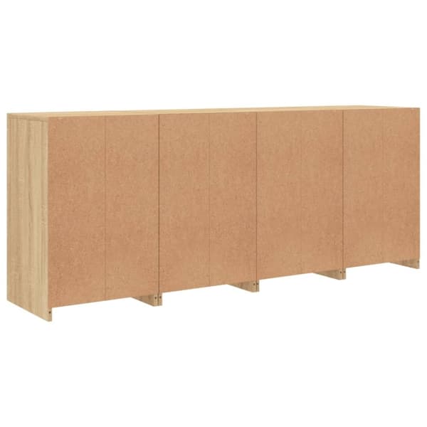 vidaXL skænk med LED-lys 164x37x67 cm sonoma-eg