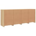 Miniatyrbillede 9 af 11: vidaXL skænk med LED-lys 164x37x67 cm sonoma-eg