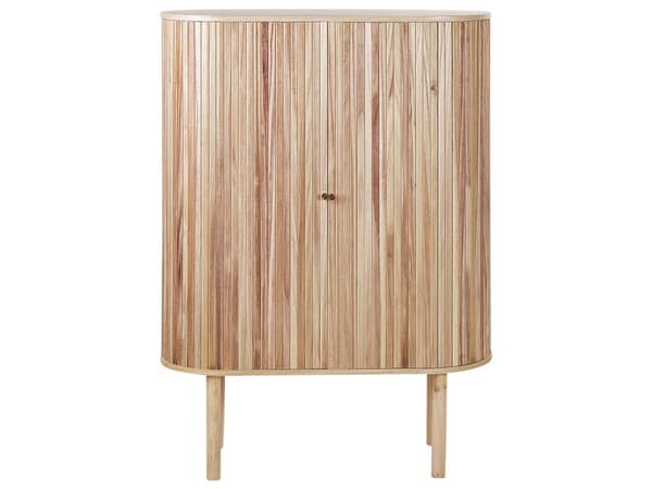 Skänk Ljust Trä MDF Furuträ Front 2 Dörrar Spånskiva Tall Träben med 4 Hyllor 130 cm Modern Förvaringslösning för Sovrum Vardagsrum