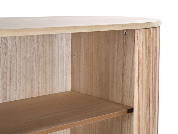 Skänk Ljust Trä MDF Furuträ Front 2 Dörrar Spånskiva Tall Träben med 4 Hyllor 130 cm Modern Förvaringslösning för Sovrum Vardagsrum