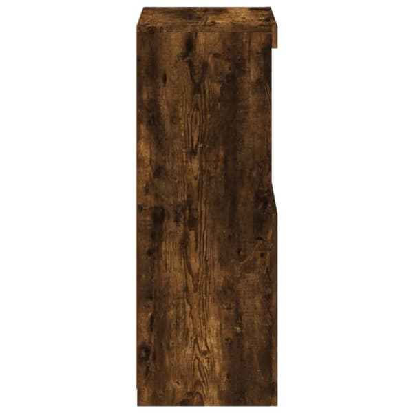 vidaXL Skjenk med LED-lys røkt eik 41x37x100 cm
