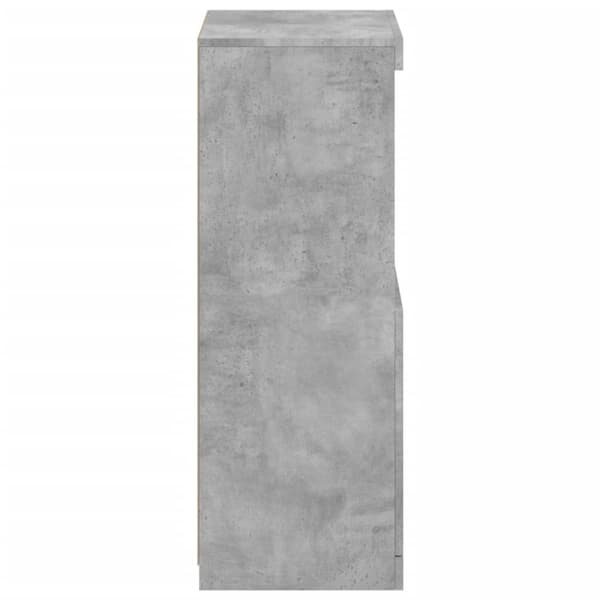 vidaXL Skänk med LED-belysning betonggrå 41x37x100 cm