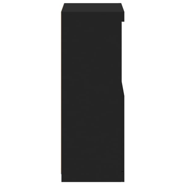 vidaXL Skänk med LED-belysning svart 41x37x100 cm