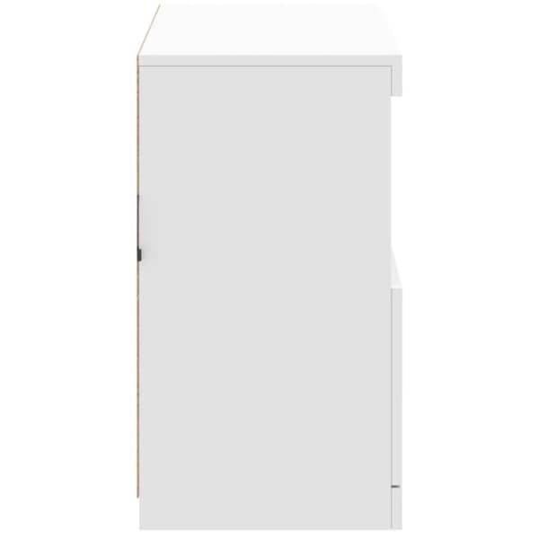 vidaXL Skjenk med LED-lys hvit 81x37x67 cm