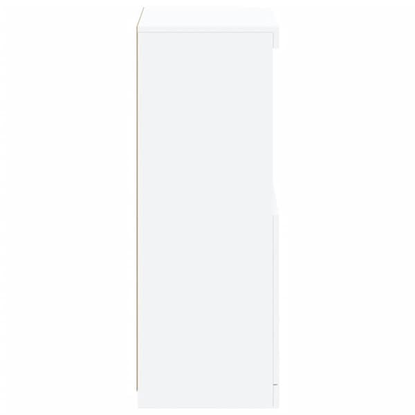 vidaXL Skänk med LED-belysning vit 41x37x100 cm