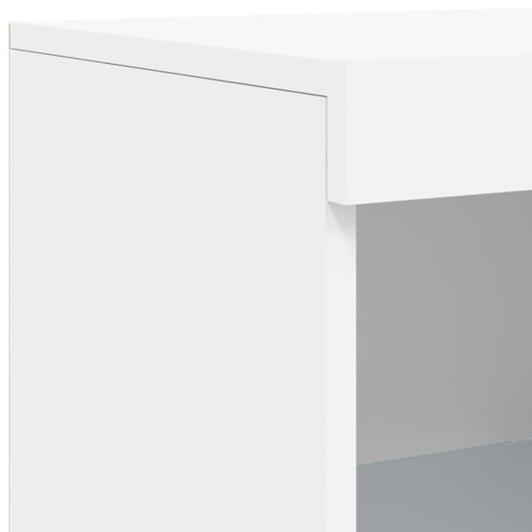 vidaXL Skänk med LED-belysning vit 41x37x100 cm