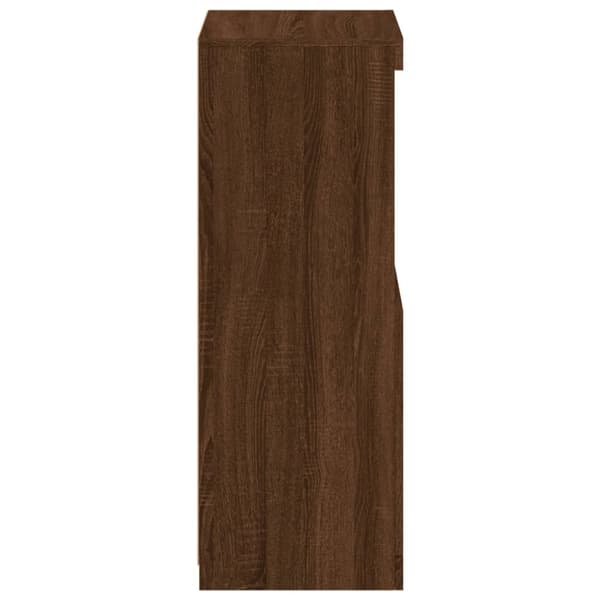 vidaXL Skänk med LED-belysning brun ek 41x37x100 cm