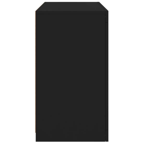 vidaXL skænk med LED-lys 60,5x37x67 cm sort