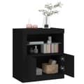 Miniatyrbilde 5 av 11: vidaXL Skjenk med LED-lys svart 60,5x37x67 cm