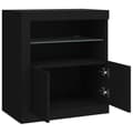 Miniatyrbilde 7 av 11: vidaXL Skjenk med LED-lys svart 60,5x37x67 cm