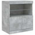 Miniatyrbillede 3 af 11: vidaXL skænk med LED-lys 60x37x67 cm betongrå
