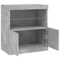 Miniatyrbillede 7 af 11: vidaXL skænk med LED-lys 60x37x67 cm betongrå