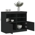 Miniatyrbillede 5 af 11: vidaXL skænk med LED-lys 81x37x67 cm sort