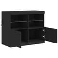 Miniatyrbillede 7 af 11: vidaXL skænk med LED-lys 81x37x67 cm sort