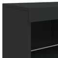 Miniatyrbillede 10 af 11: vidaXL skænk med LED-lys 81x37x67 cm sort