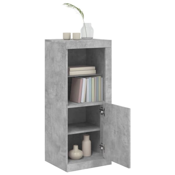 vidaXL skænk med LED-lys 41x37x100 cm betongrå