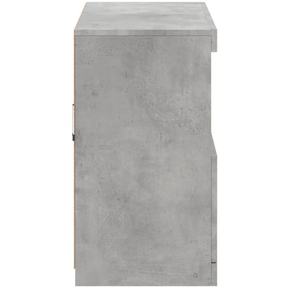 vidaXL skænk med LED-lys 81x37x67 cm betongrå