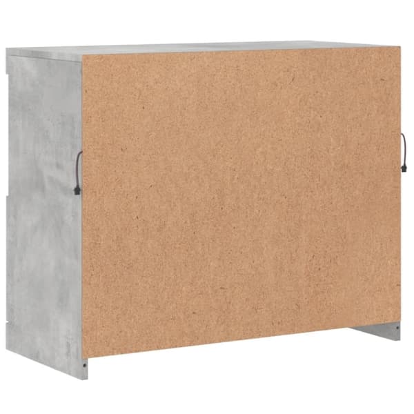 vidaXL skænk med LED-lys 81x37x67 cm betongrå