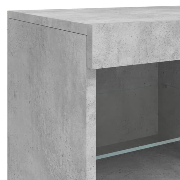 vidaXL skænk med LED-lys 81x37x67 cm betongrå