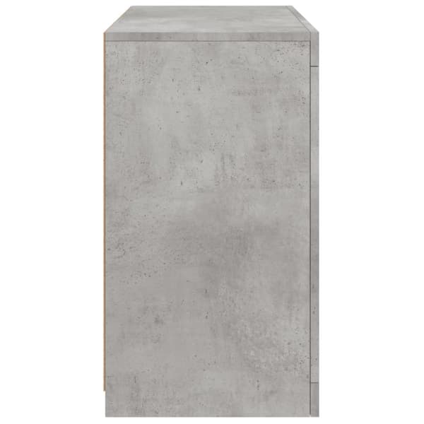 vidaXL skænk med LED-lys 60,5x37x67 cm betongrå
