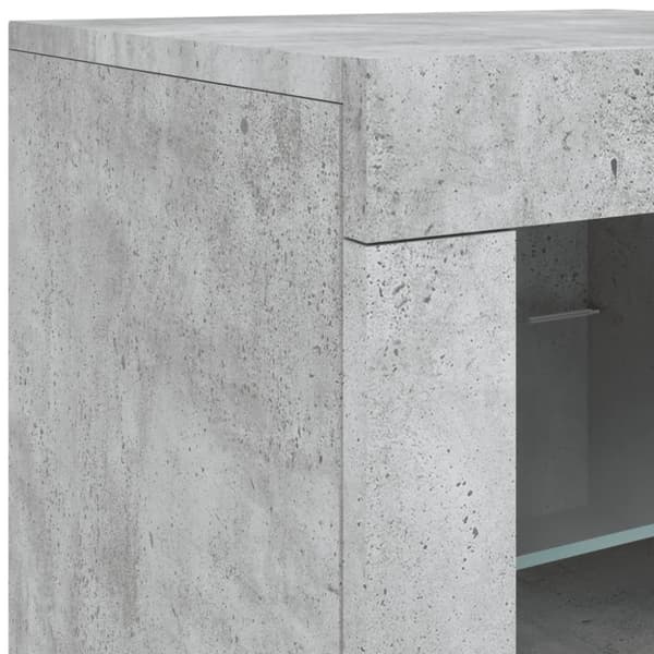 vidaXL skænk med LED-lys 60,5x37x67 cm betongrå