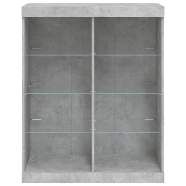 vidaXL Senkki LED-valoilla betoninharmaa 81x37x100 cm