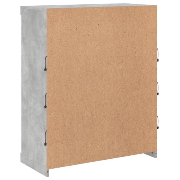 vidaXL Senkki LED-valoilla betoninharmaa 81x37x100 cm