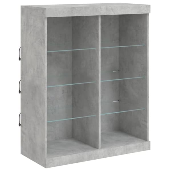 vidaXL Senkki LED-valoilla betoninharmaa 81x37x100 cm