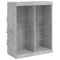 Miniatyrbilde 2 av 11: vidaXL Skjenk med LED-lys betonggrå 81x37x100 cm