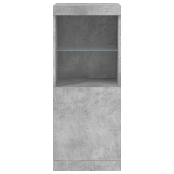 vidaXL Skjenk med LED-lys betonggrå 41x37x100 cm