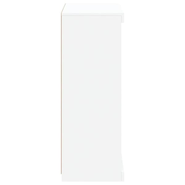 vidaXL Skänk med LED-belysning vit 60,5x37x100 cm