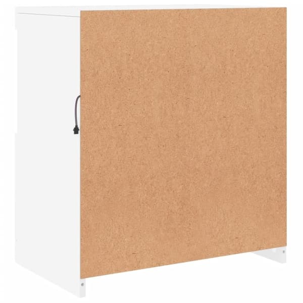 vidaXL skænk med LED-lys 60,5x37x67 cm hvid