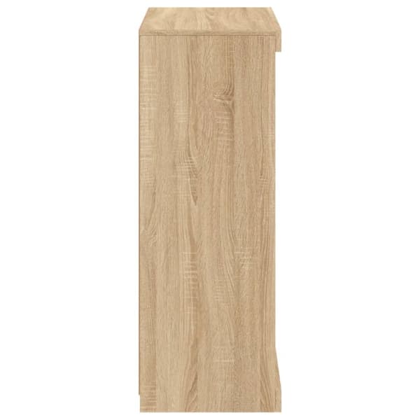vidaXL Skjenk med LED-lys sonoma eik 60,5x37x100 cm