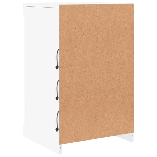 vidaXL Skjenk med LED-lys hvit 41x37x67 cm