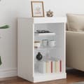 Miniatyrbilde 1 av 11: vidaXL Skjenk med LED-lys hvit 41x37x67 cm