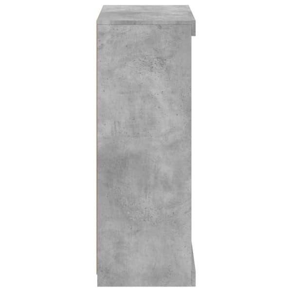 vidaXL Skjenk med LED-lys betonggrå 60,5x37x100 cm