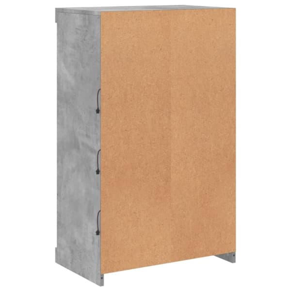 vidaXL Skjenk med LED-lys betonggrå 60,5x37x100 cm