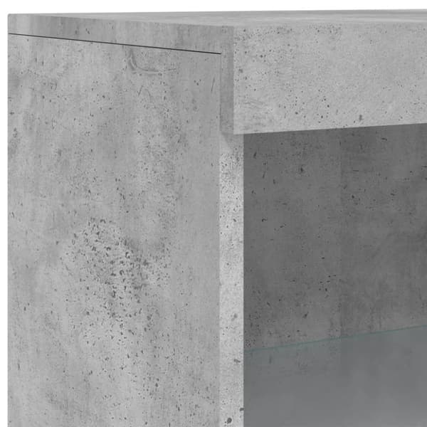 vidaXL Skjenk med LED-lys betonggrå 60,5x37x100 cm