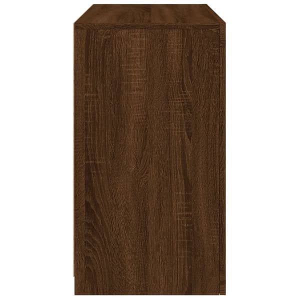 vidaXL Senkki LED-valoilla ruskea tammi 60,5x37x67 cm