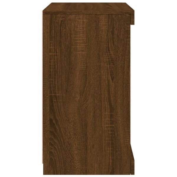 vidaXL Skänk med LED-belysning brun ek 41x37x67 cm
